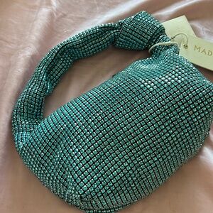 Blue rhinestone purse